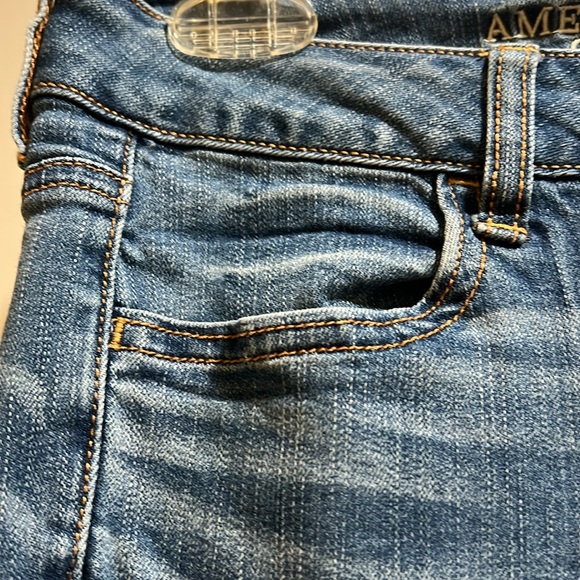 American Eagle Outfitters High Rise Dark Blue Jeans size 4 regular - Picture 2 of 8